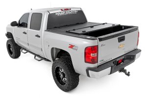 GMC Sierra 1500 Hard Tri-Fold Flip Up Bed Cover - Rough Country - '07-'13